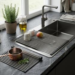 Pure.Sink Comfort Alfombrilla enrollable para fregadero Gun Metal RM-GunMetal